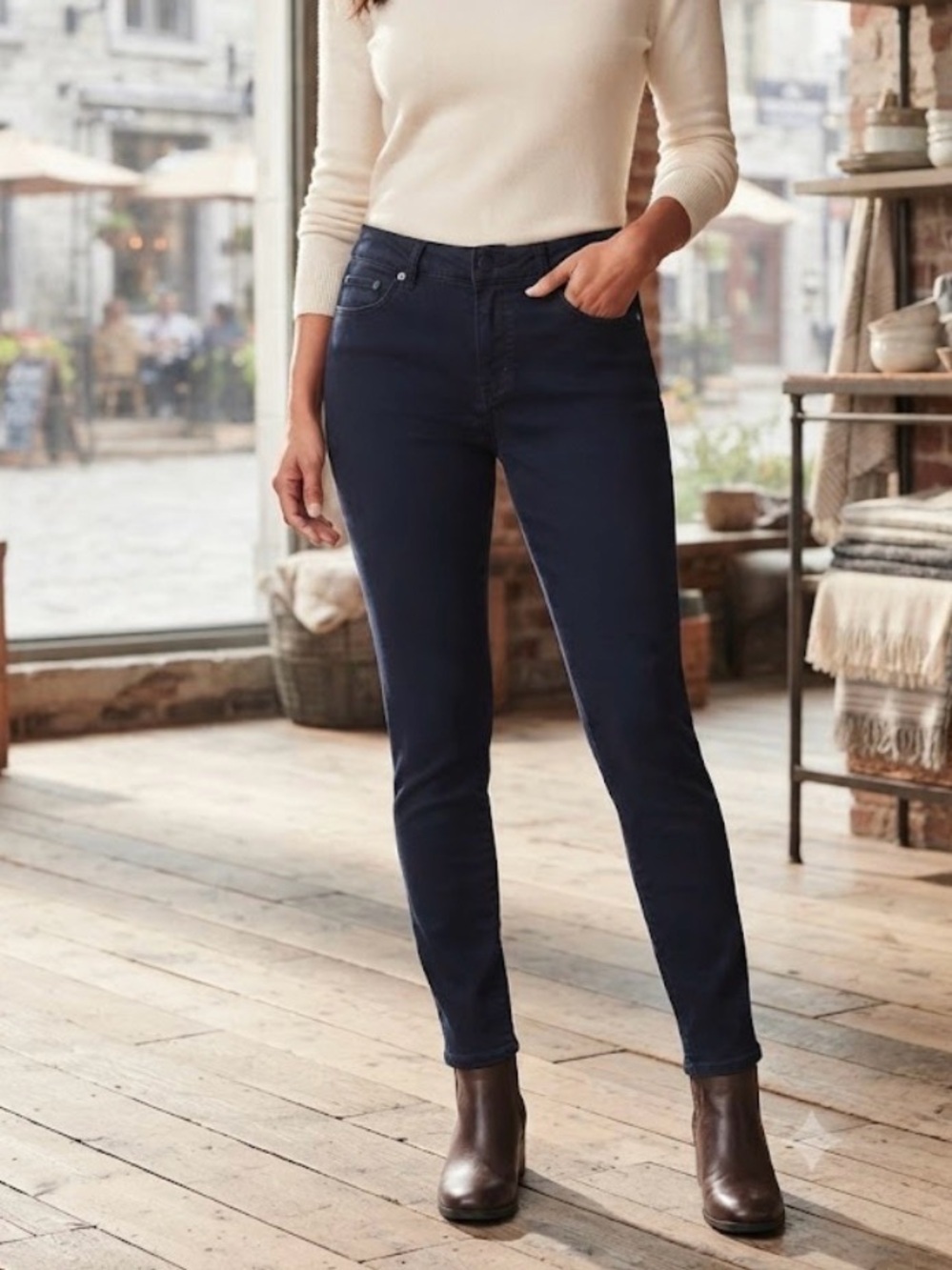 Tribal Navy Skinny Jeans